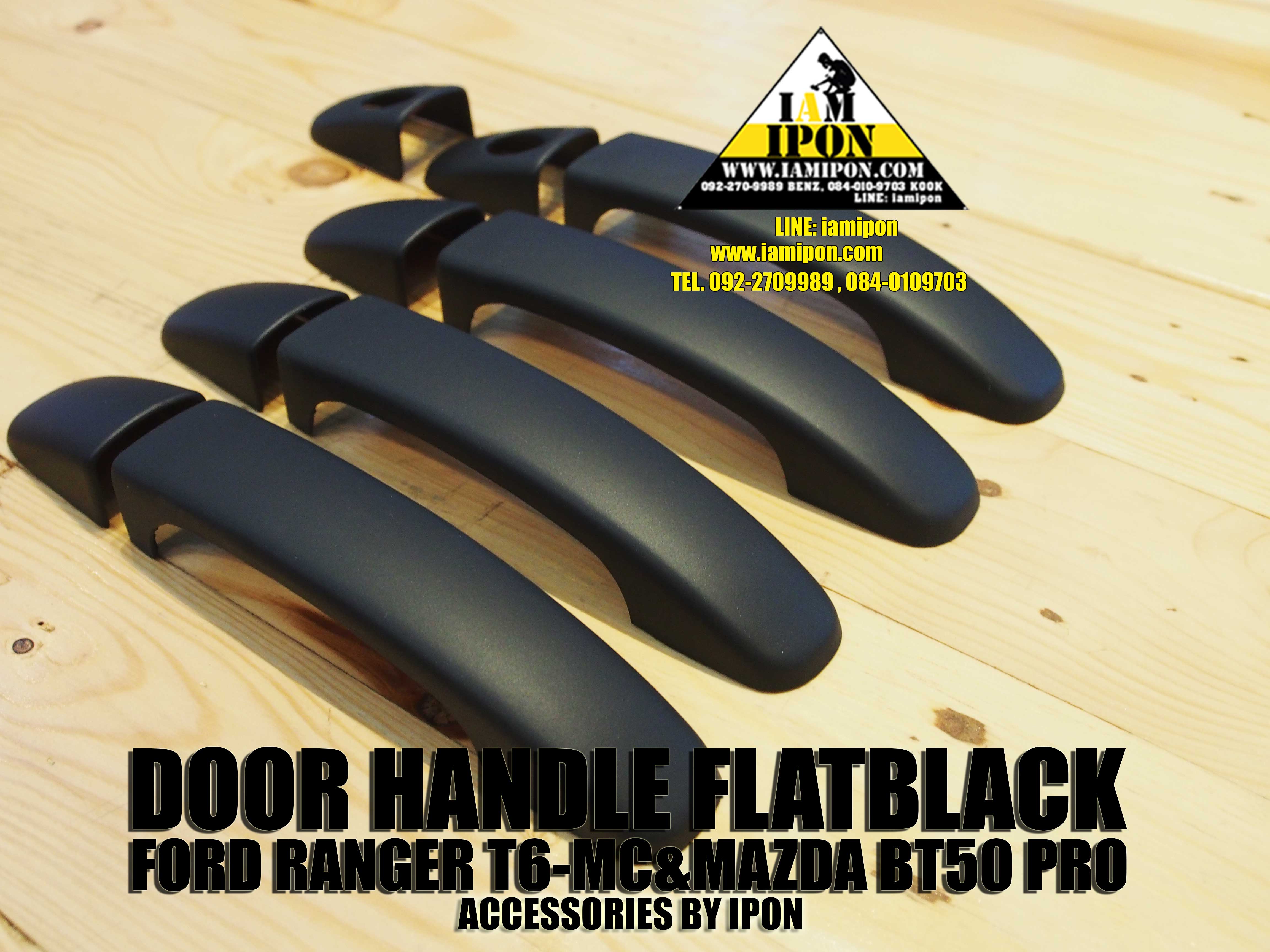DOOR HANDLE MAZDA BT50 PRO FLATBLACK ครอบมือจับดำด้านมาสด้าบีที 50 โปร