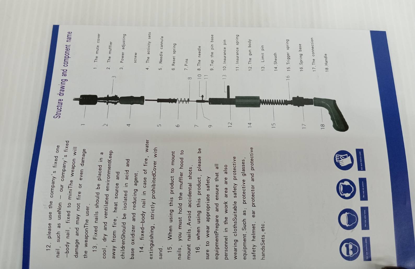 ปืนยิงตะปู เครื่องยิงตะปูแรงดันสูง *ด้ามส้ม* MINI-FASTEN