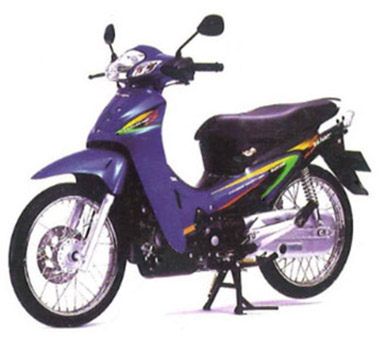 Honda สติ๊กเกอร์ Wave125S หัวเถิก สีน้ำเงิน-ดำ ปี 2001 แท้ ศูนย์ Wave125S ปี 2001