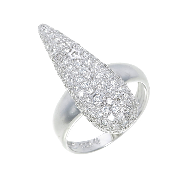 แหวนเพชร ประดับ เพชรCZ ตัวเรือนเงินแท้100% (เงินแท้92.5%) รูปทรงมีความคลาสสิกพร้อมเพิ่มความโดดเด่นด้วยการฝังเพชรกลมขาว ดีไซน์เก๋ ทันสมัยดูเลอค่า