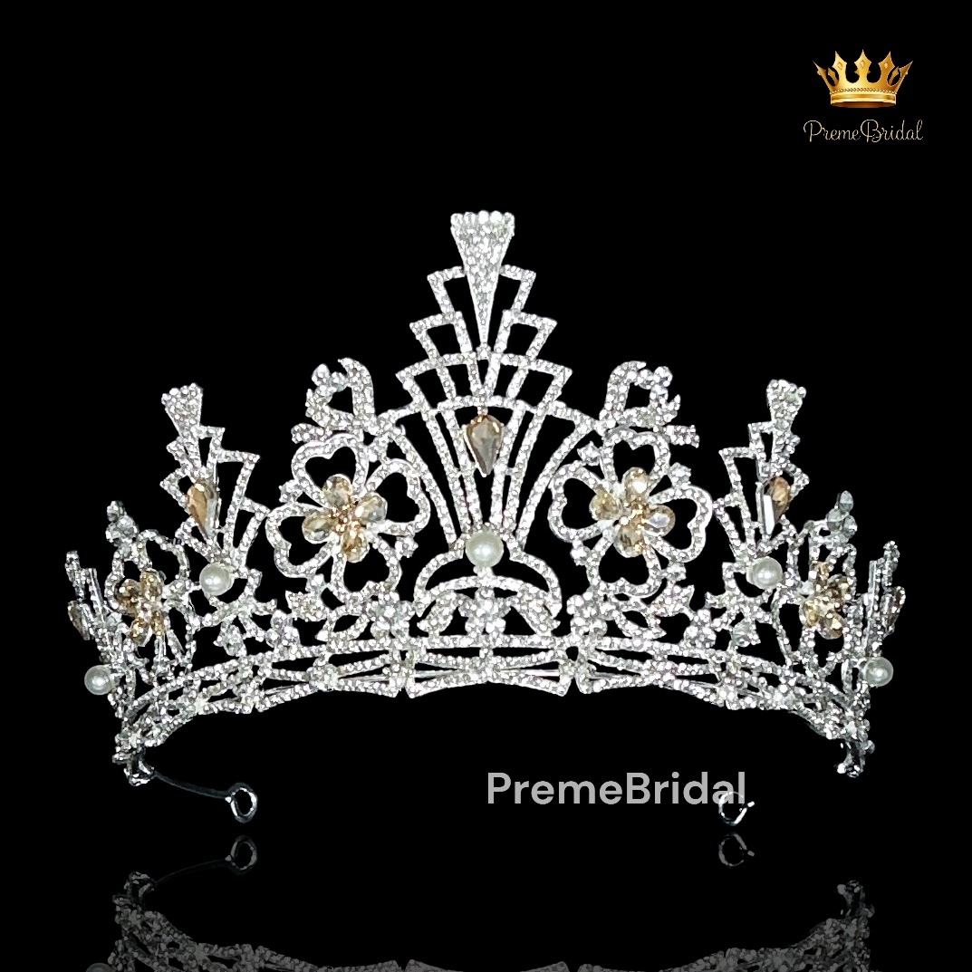 (พร้อมส่ง) เทียร่า 424 มงกุฎเพชร ครึ่งหัว Miss Universe Myanmar 2020 งานสวย ปราณีต QCเพชรทุกเม็ด สินค้าพร้อมส่งจากไทย