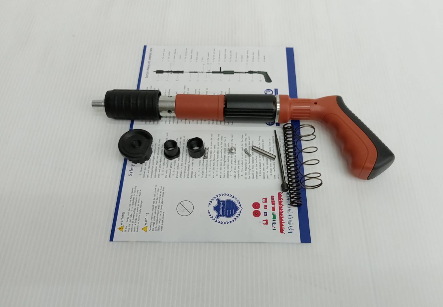 ปืนยิงตะปู เครื่องยิงตะปูแรงดันสูง *ด้ามส้ม* MINI-FASTEN