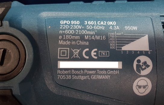 เครื่องขัดสี GPO950 BOSCH