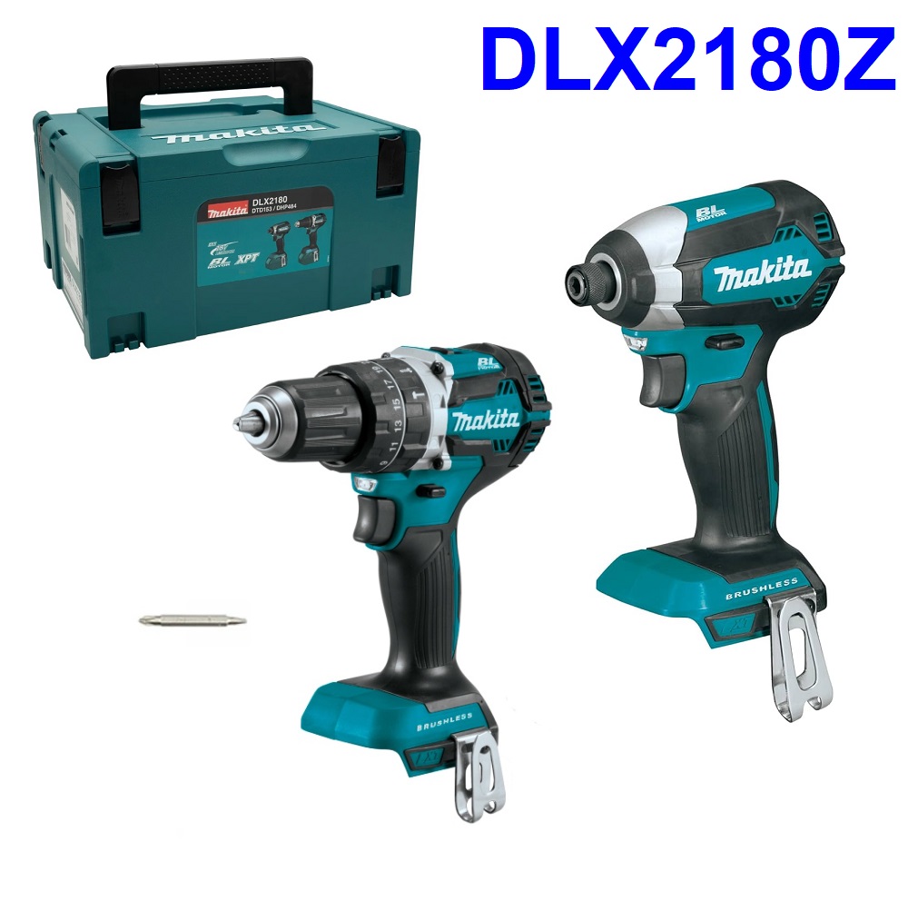 COMBO KIT 18V มากีต้า MAKITA DLX2180Z (DHP484Z+DTD153Z)