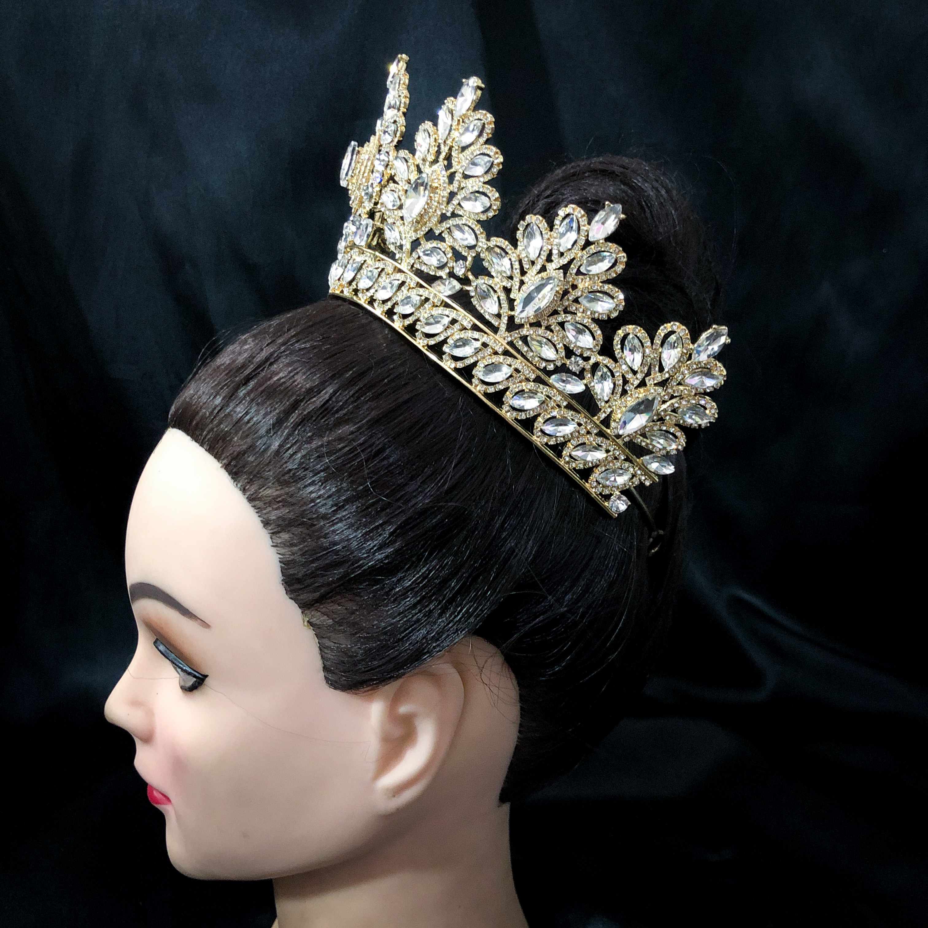 (พร้อมส่ง) เทียร่า 267 สีขาวเรือนทอง มงกุฎนางงาม มงกุฎเจ้าหญิง งานสวย ปราณีต QCเพชรทุกเม็ด สินค้าพร้อมส่งจากไทย