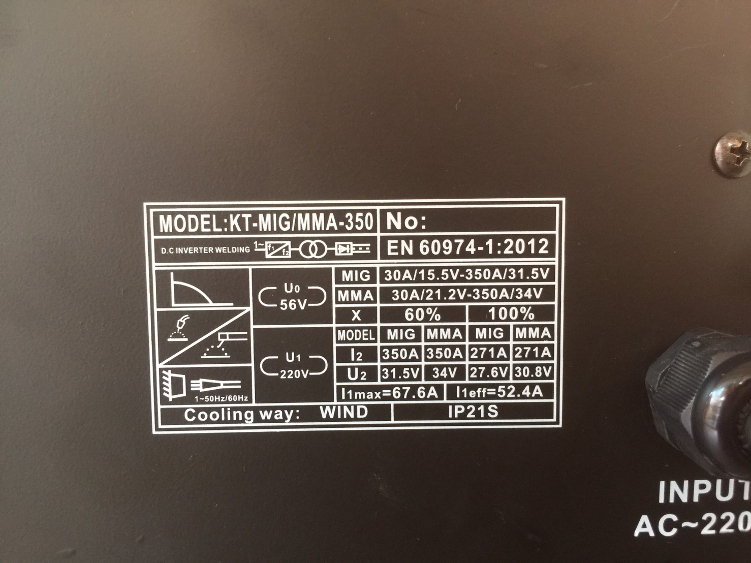 เครื่องเชื่อมไฟฟ้า2ระบบ KT-MIG/MMA-350 KANTO