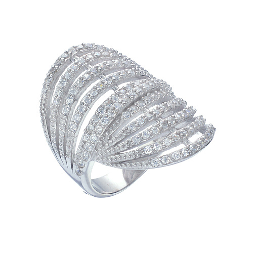 แหวนเงินแท้925เพรชประดับเพรชแท้สวิส เกรดดี น้ำใส