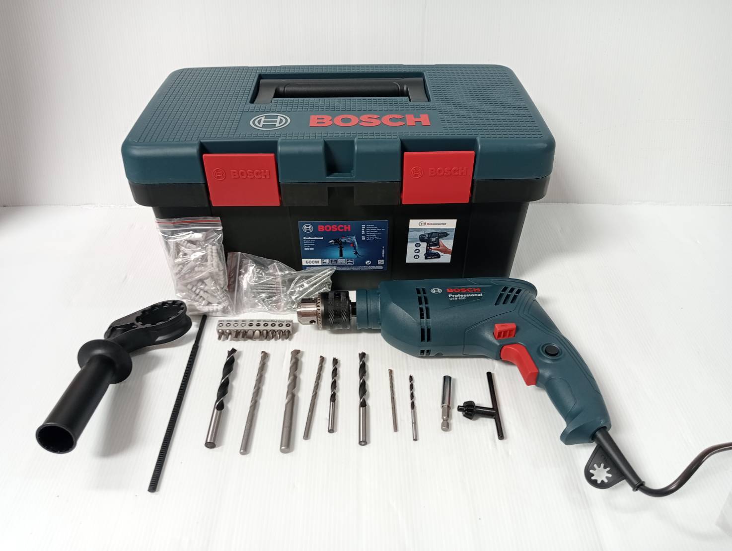 สว่านกระแทก1/2 GSB600 Fisherman box kit BOSCH