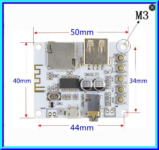 1x แผงวงจรออดิโอบลูทูธ Audio Bluetooth Receiver