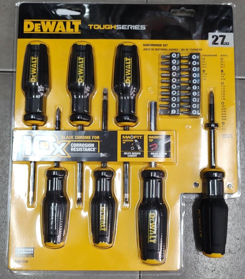 ชุดไขควง 27 ชิ้น รุ่น Tough Series DWHT65104 DEWALT