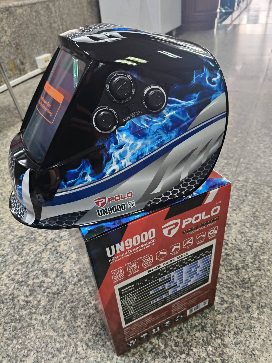 หน้ากากปรับแสงอัตโนมัติ มุมมองกว้าง UN9000 POLO True Color