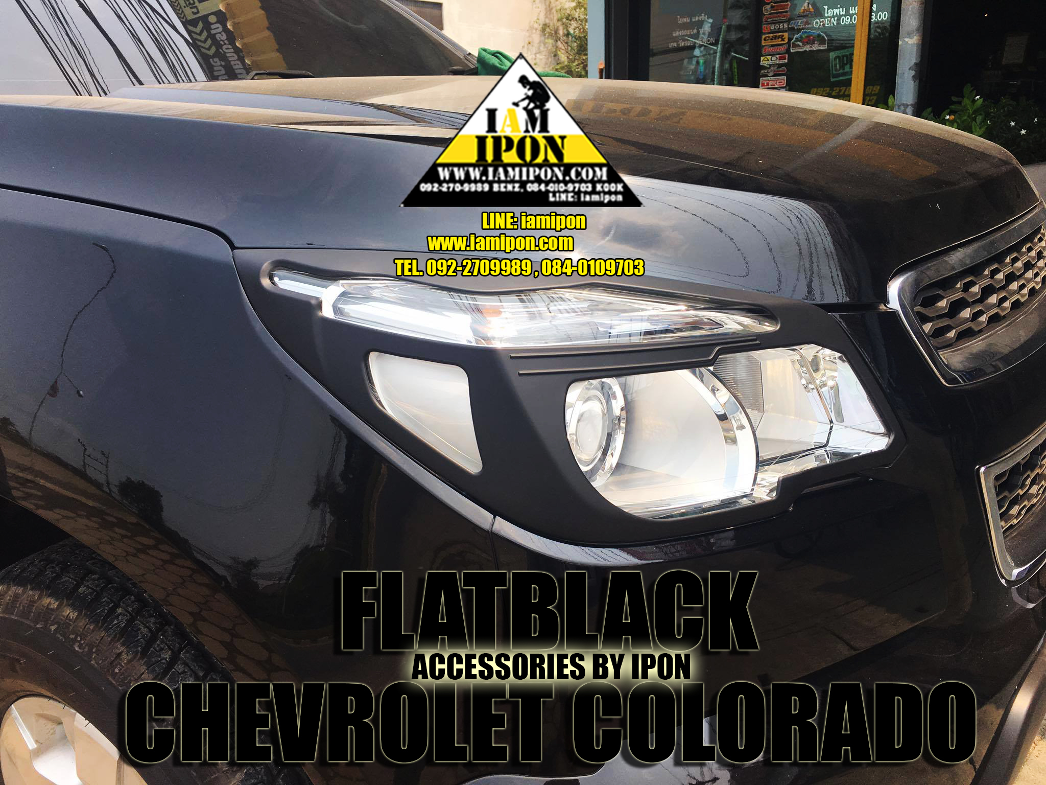 HEAD LAMP COVER CHEVROLET ALL NEW COLORADO 2012 ครอบไฟหน้าดำด้านออนิวโคโลราโด 2012
