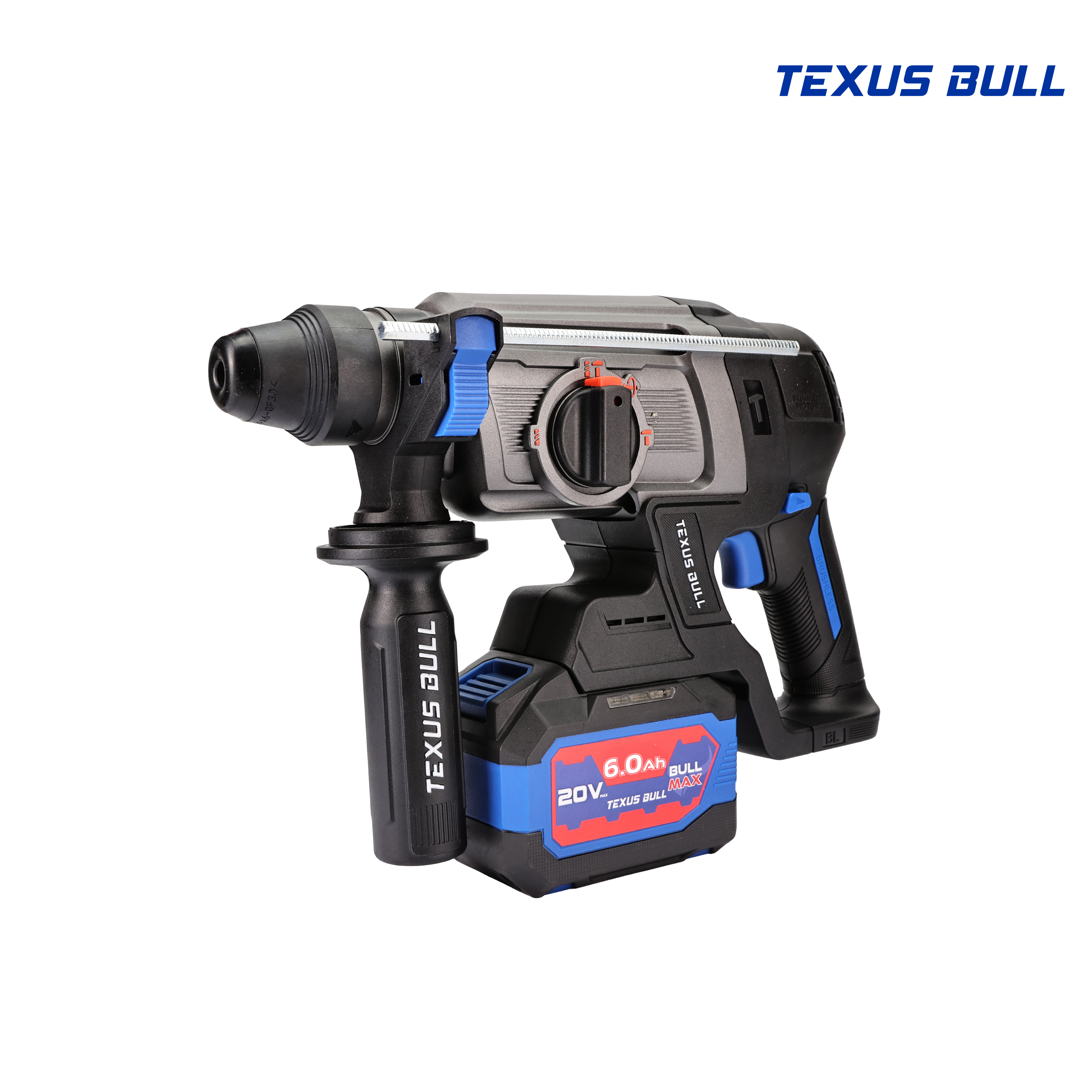 TEXUS BULL สว่านโรตารี่ไร้สาย 26มม. 3ระบบ 20V Rotary Hammer TX-9413 (ครบชุดพร้อมแบต 6.0Ah.)