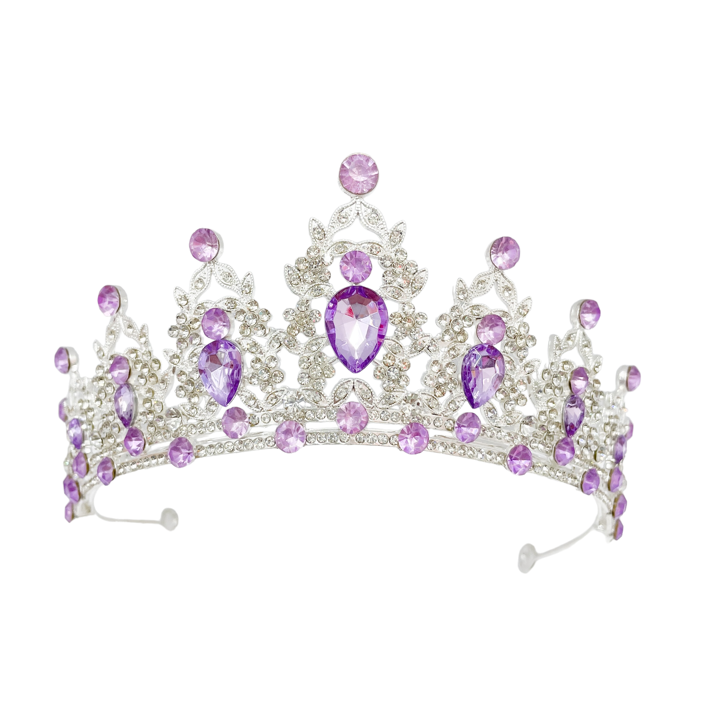 (พร้อมส่ง) เทียร่า 146 สีเงิน-ม่วง งานสวย ปราณีต QCเพชรทุกเม็ด สินค้าพร้อมส่งจากไทย