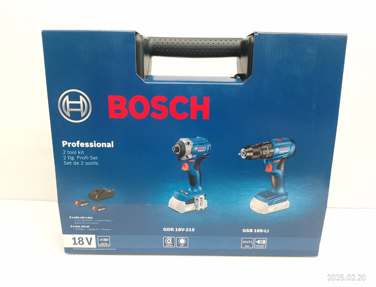 คอมโบ้สว่าน+ไขควง GSB185-LI+GDR18V-215 BOSCH