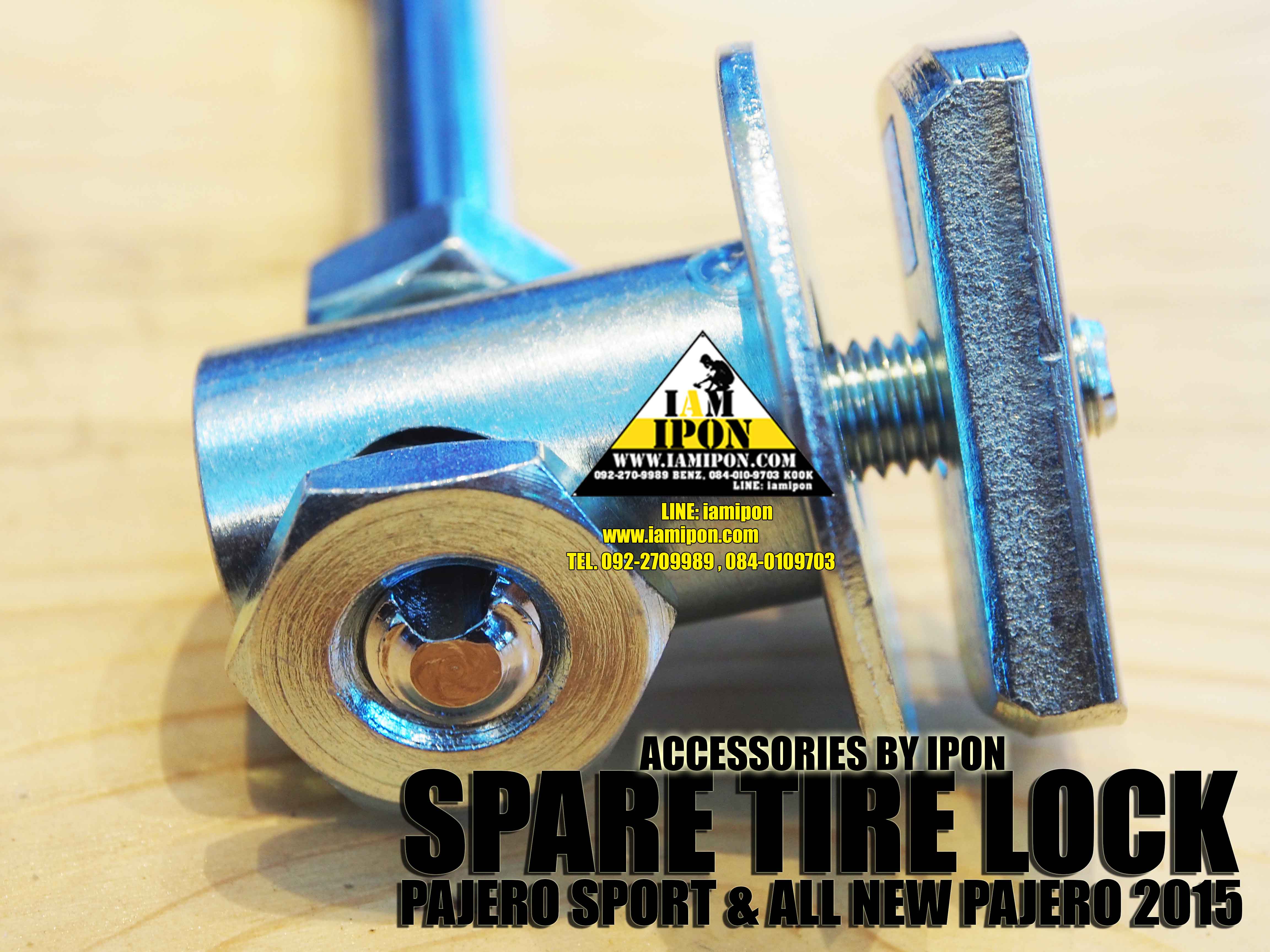SPARE TIRE LOCK PAJERO SPORT 2015 ล็อคยางอะไหล่ ปาเจโร่สปอร์ต 2015
