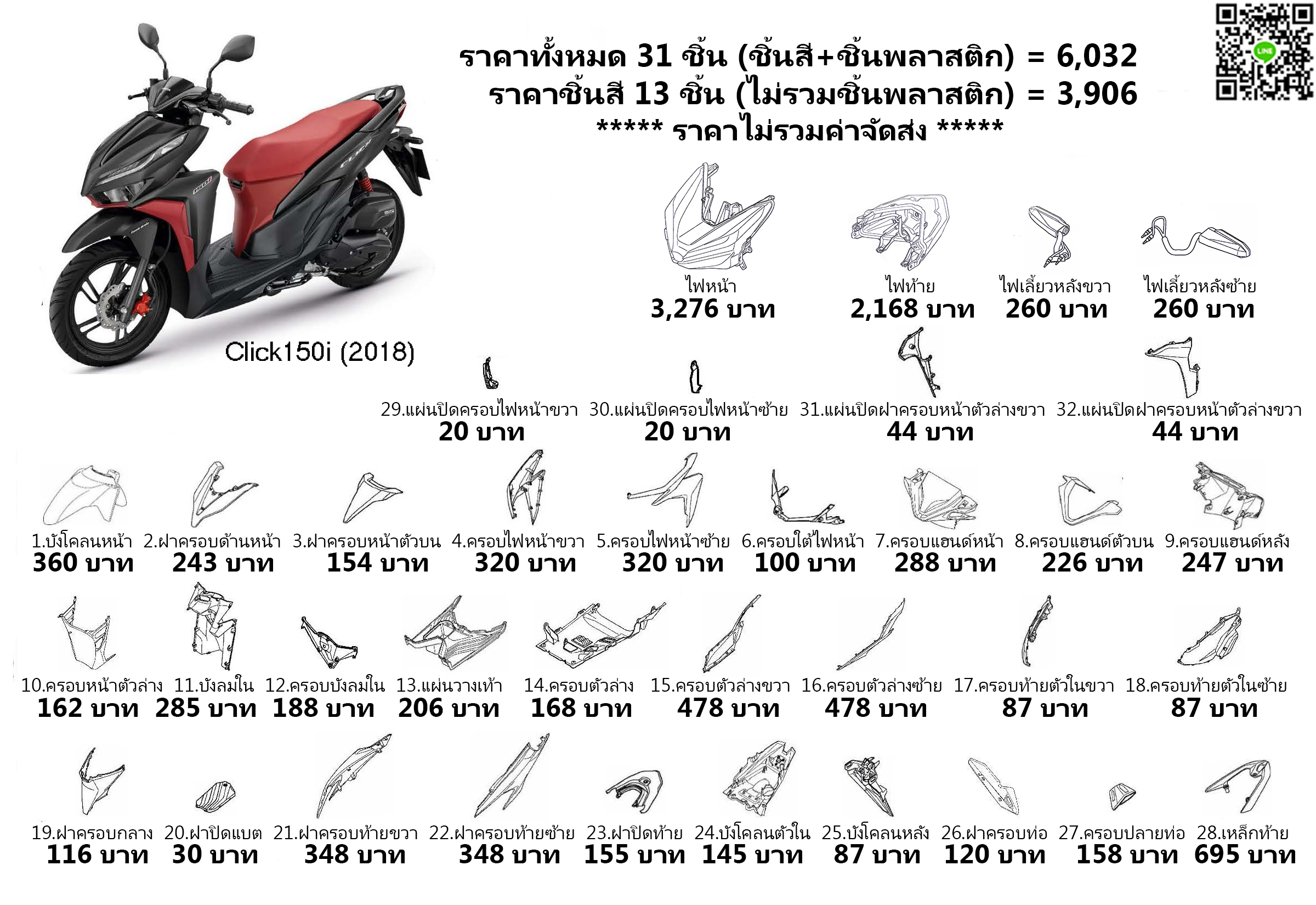 ภาพชุดสี Click150i (2018)