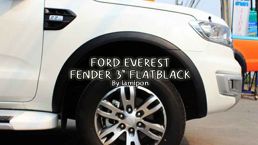FENDER 3" FORD EVEREST FLATBLACK โปร่งล้อสีดำด้าน 3 นิ้ว ฟอร์ดเอเวอเรสต์