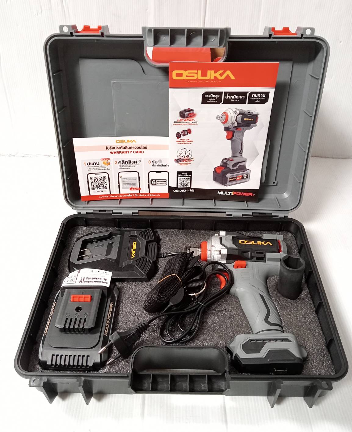 บล็อกไฟฟ้าไร้สายไร้แปรงถ่าน1/2 OSID831-M1 OSUKA