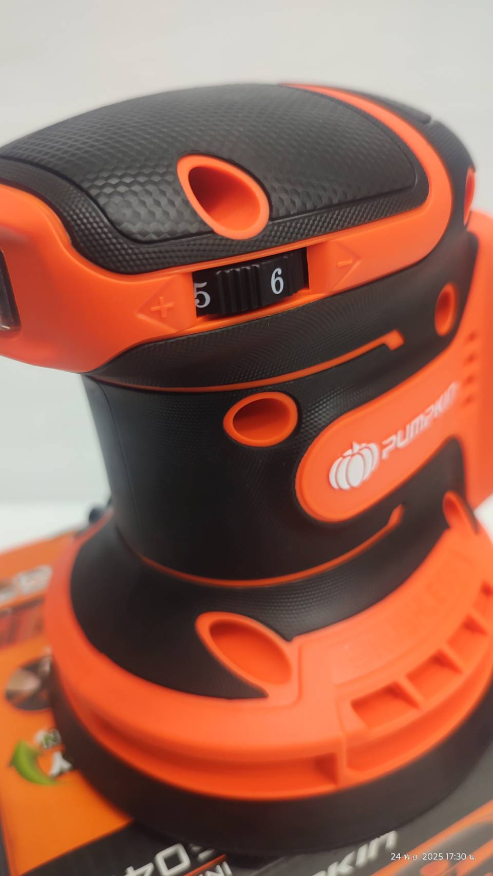 PUMPKIN เครื่องขัดกระดาษทรายกลม5นิ้ว 20V INF-512RSCB 50432 เครื่องเปล่า