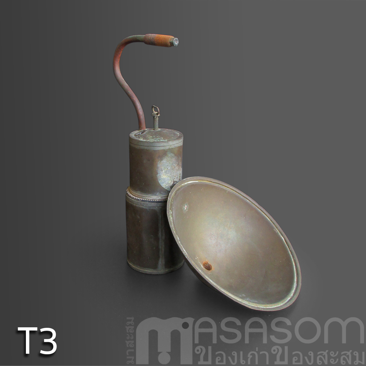 ตะเกียงแก๊สทองเหลืองโบราณ