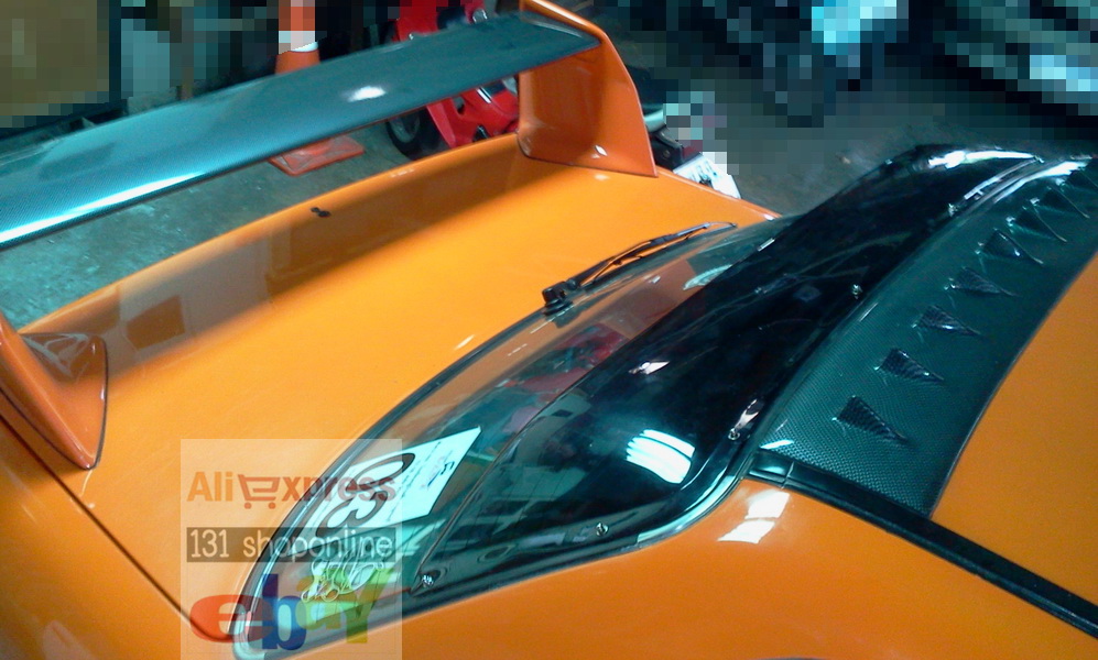 บังแดดหลัง Mitsubishi Galant VR-4 89-93 พร้อมกิ๊ปล็อตสแตนเลสแท้