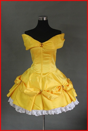 ชุดเจ้าหญิงเบล แบบสั้น