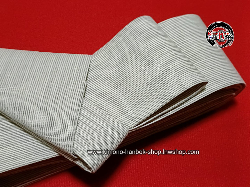 โอบิ สำเร็จผู้ชาย สีขาวลาย