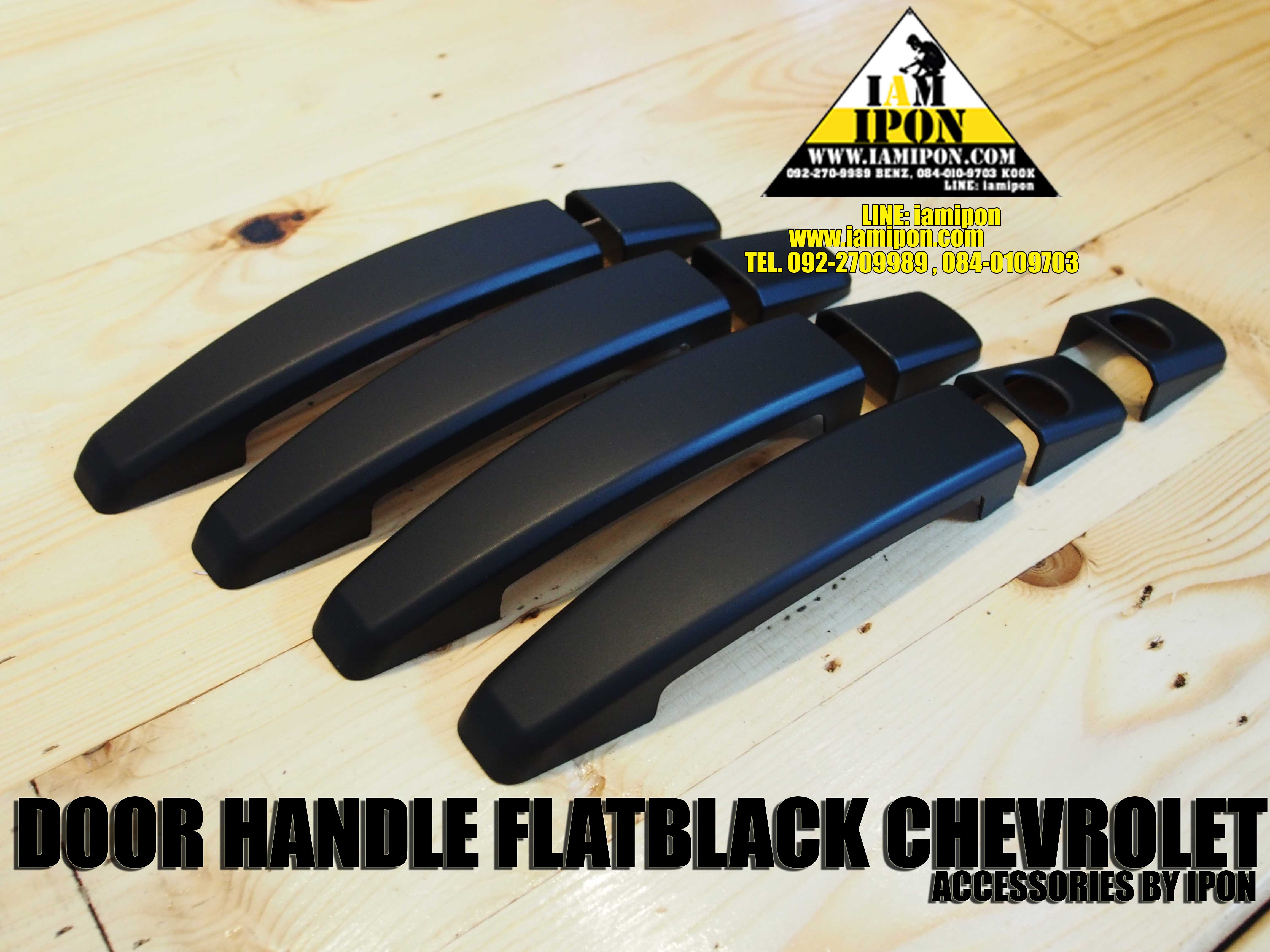 DOOR HANDLE FLATBLACK CHEVROLET ครอบมือจับดำด้านเชฟโรเลตทุกรุ่น