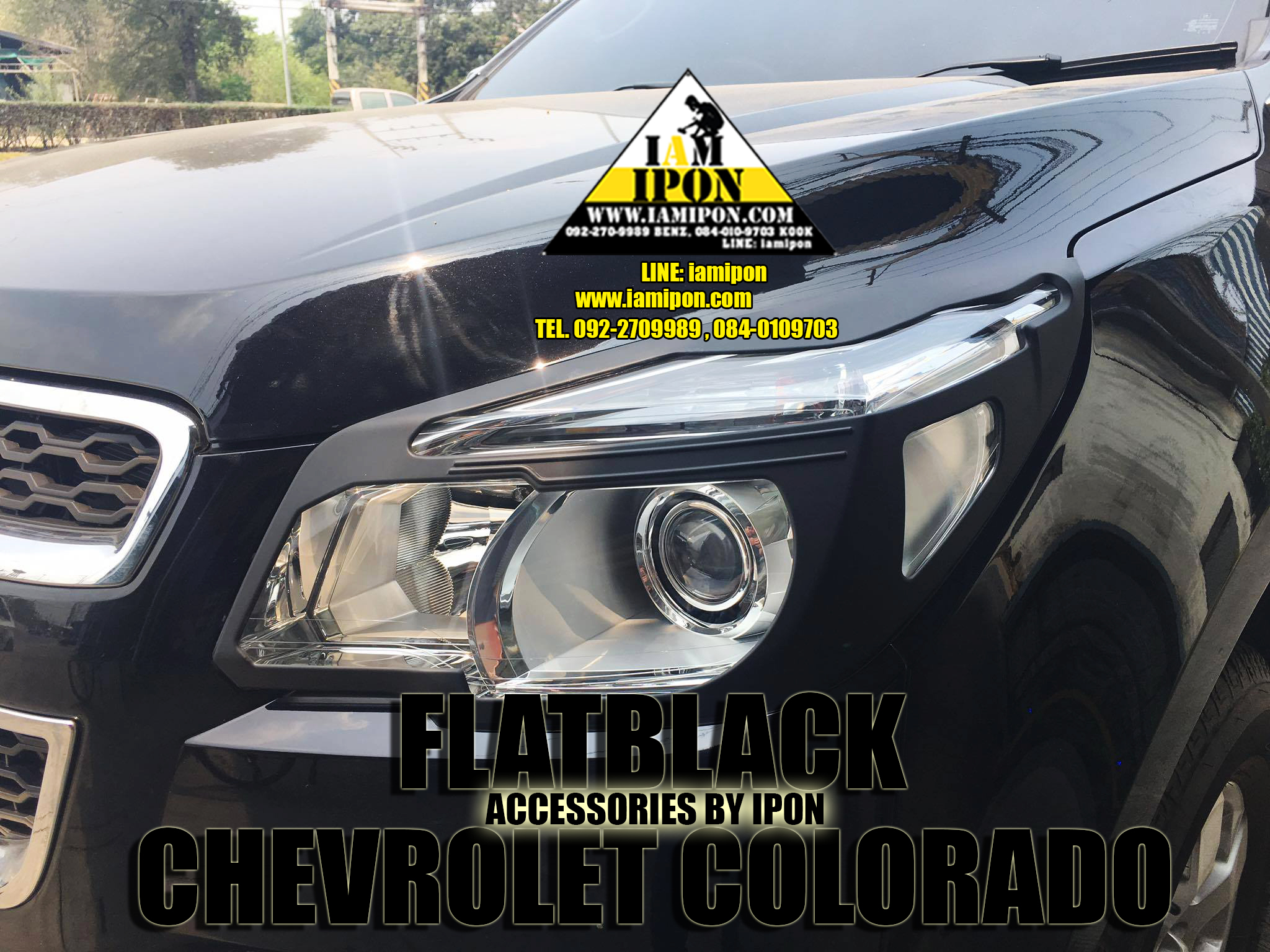 HEAD LAMP COVER CHEVROLET ALL NEW COLORADO 2012 ครอบไฟหน้าดำด้านออนิวโคโลราโด 2012