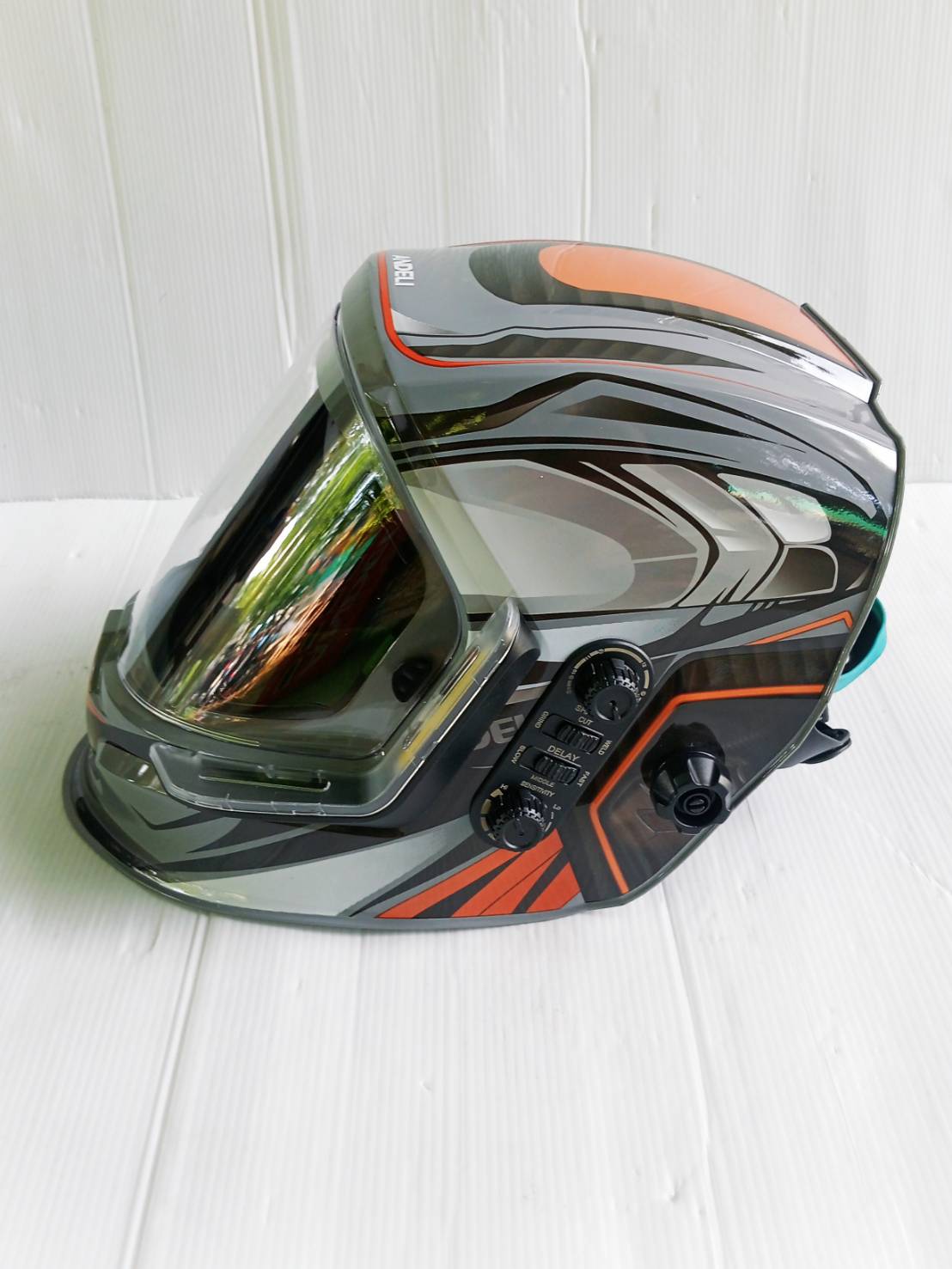 ANDELI หน้ากากเชื่อมอัตโนมัติ ให้สีจริง ปรับเฉดได้ พร้อมไฟ LED ทันสมัยแบตเตอรี่ชาร์จไฟได้ MONER-950L 142-1031