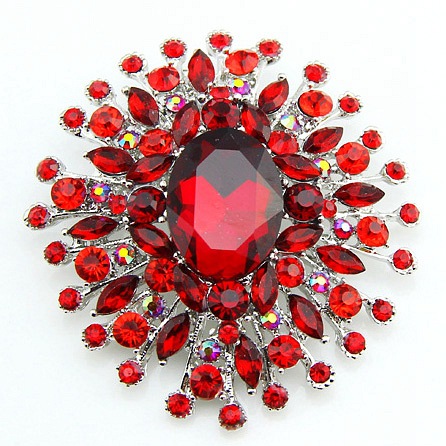 (พร้อมส่ง) เข็มกลัด 067-สีแดง