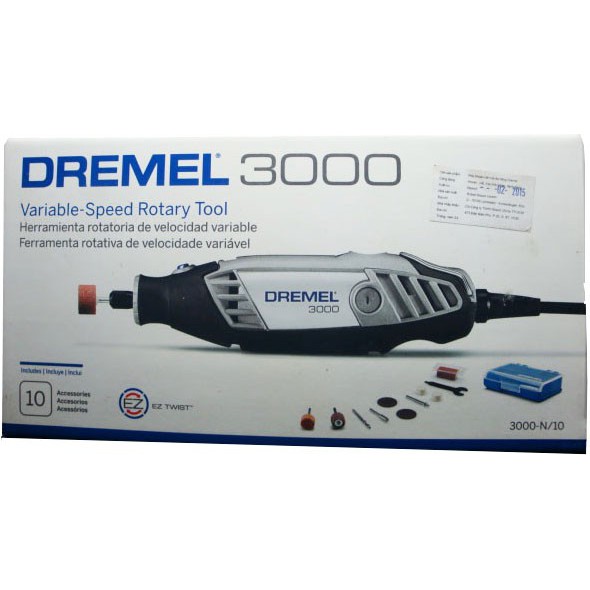 เครื่องเจียรมือ รุ่น 3000-N/10 พร้อมอุปกรณ์เสริม 10 ชิ้น DREMEL