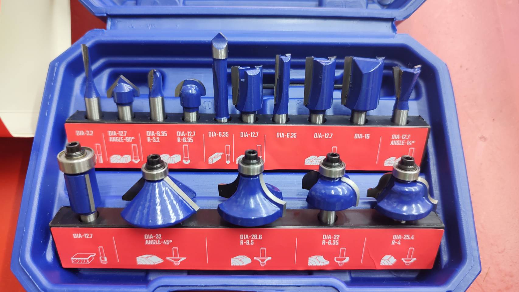 ชุดดอกทริมเมอร์1/4 15ตัวชุด WORKPRO WP402303