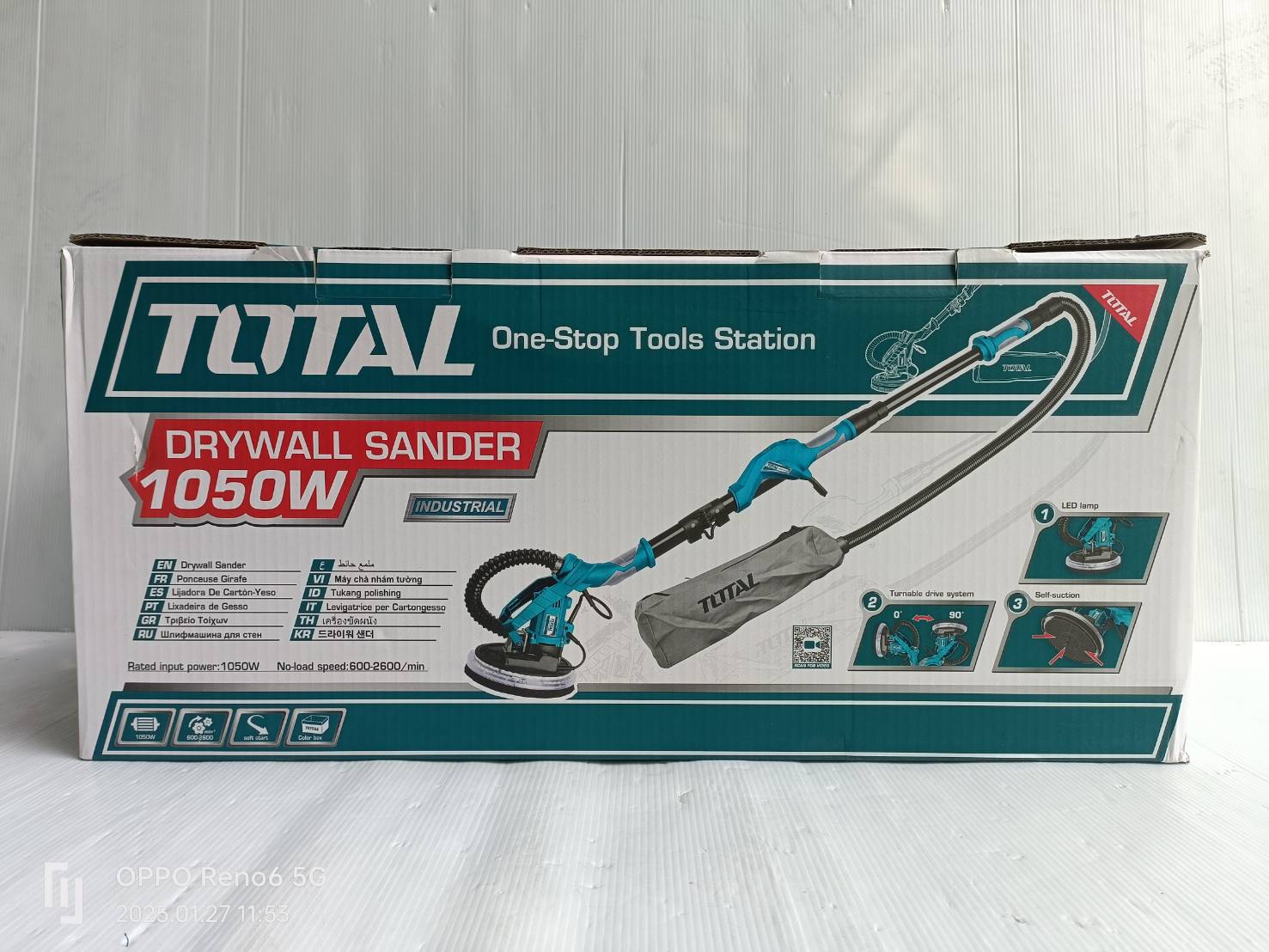 Total เครื่องขัดผนังปูนและฝ้า กำลัง 1050W รุ่น TWS10501