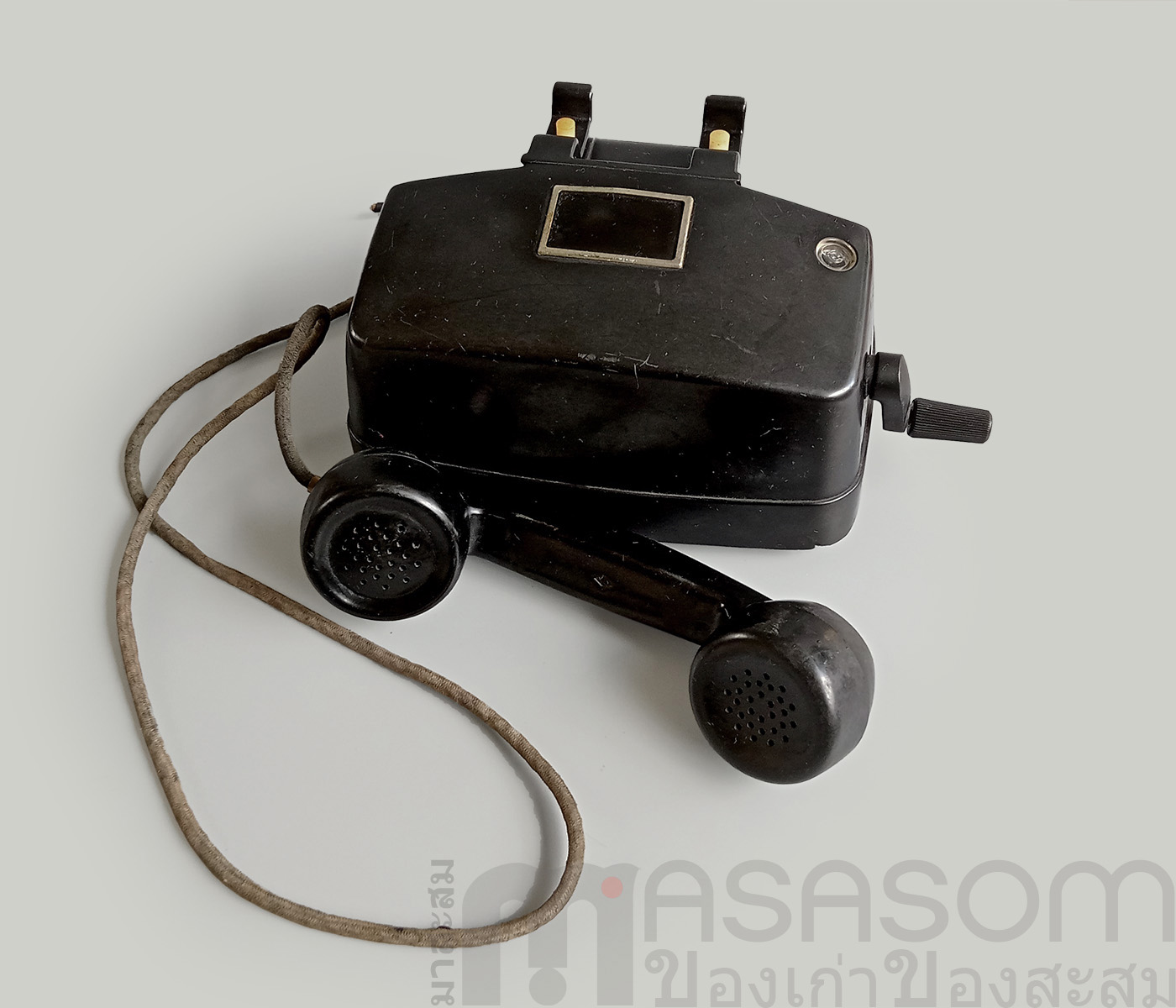 โทรศัพท์โบราณแบบหมุนด้านข้าง