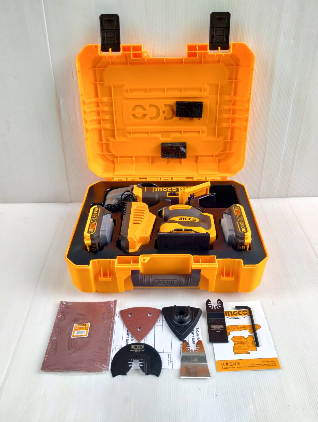 INGCO Combo Set เครื่องอเนกประสงค์+เครื่องขัดกระดาษทราย CKLI20276