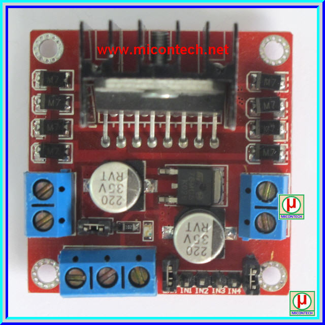 1x แผงวงจรขับมอเตอร์ L298N Dual Full-bridge motor driver