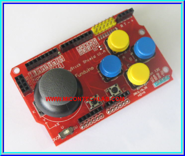 1x JoyStick Keypad Shield Module for Arduino nRF24L01 Nokia5110 LCD I2C (RED PCB)