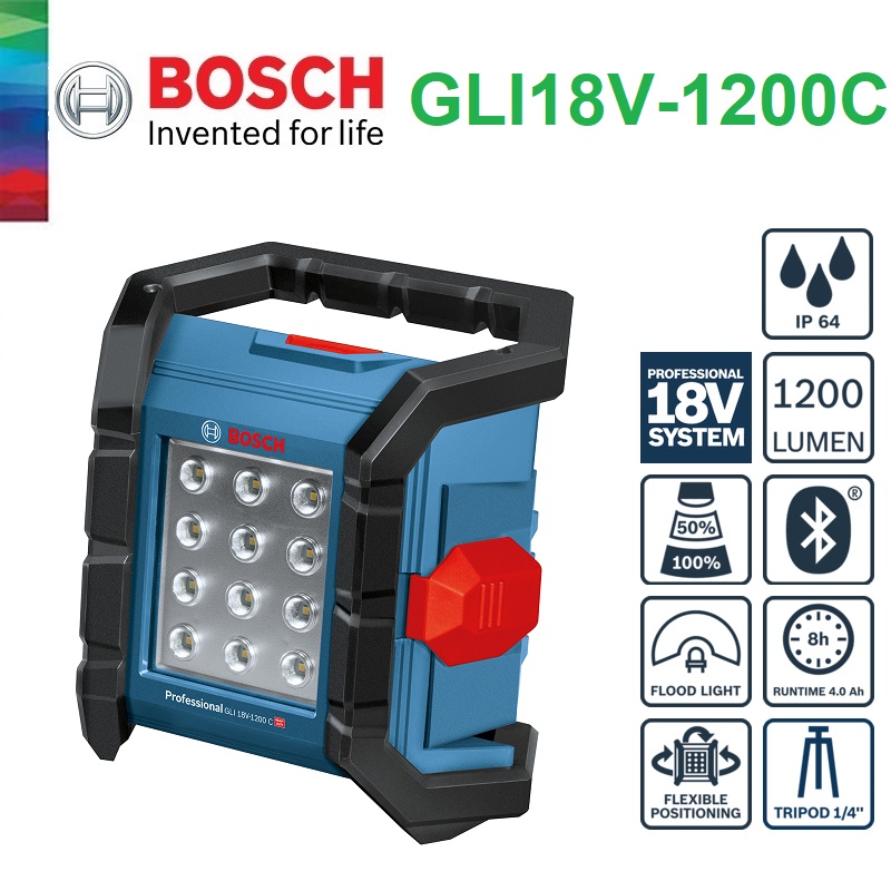 ไฟฉายไร้สาย GLI18V-1200C BOSCH Solo