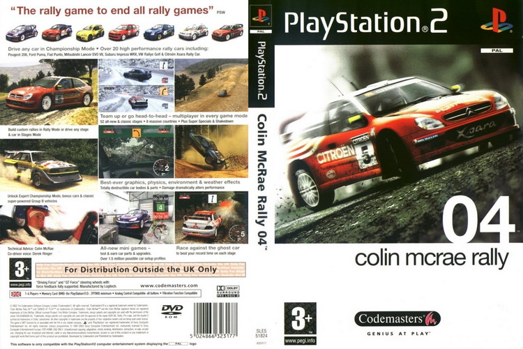 COLIN MCRAE RALLY 04 [EU : DVD5 1 Disc]