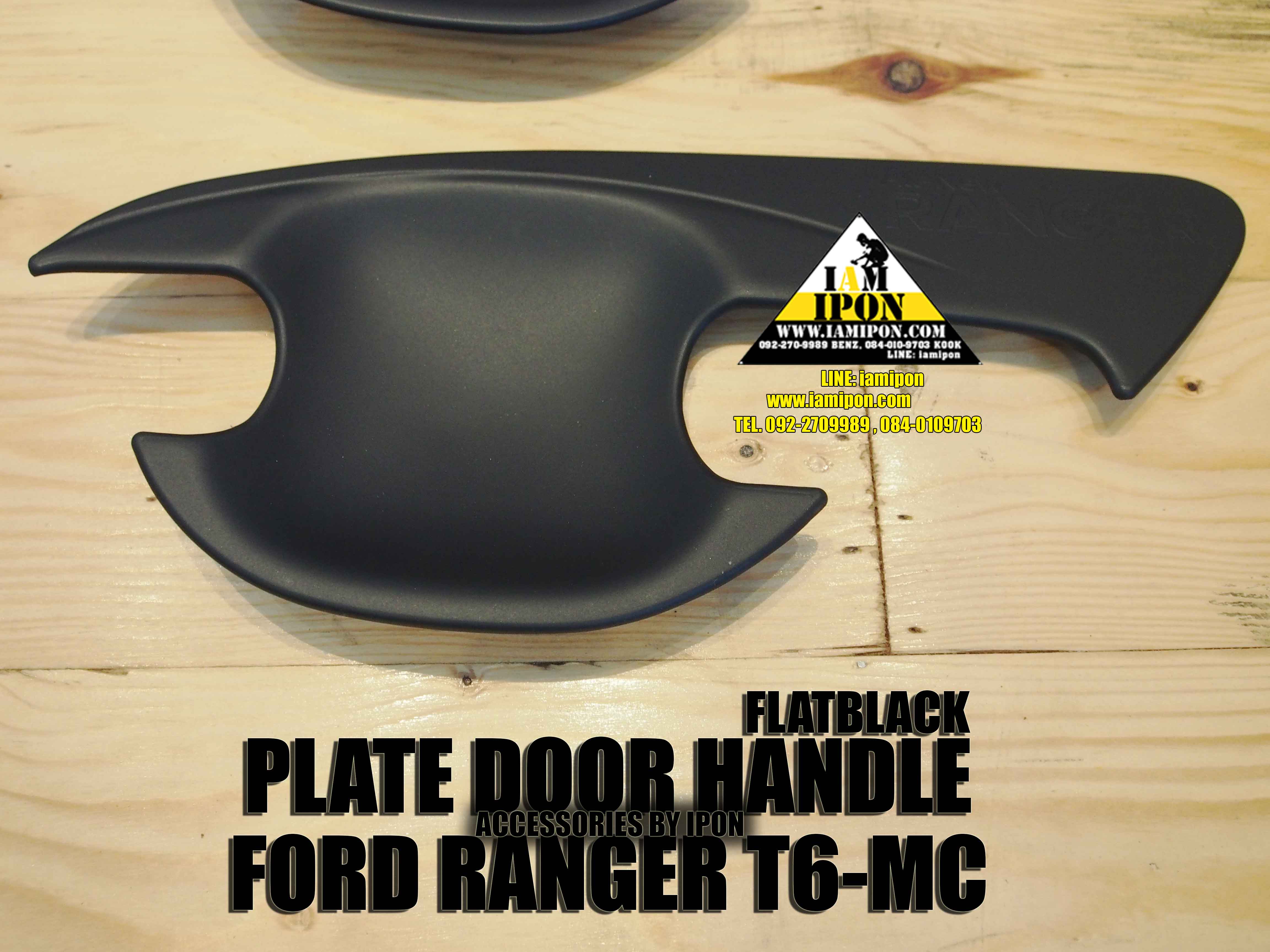 PLATE DOOR HANDLE FORD RANGER T6-MC FLATBLACK เบ้ารองมือเปิดดำด้านฟอร์ดเรนเจอร์ T6-MC