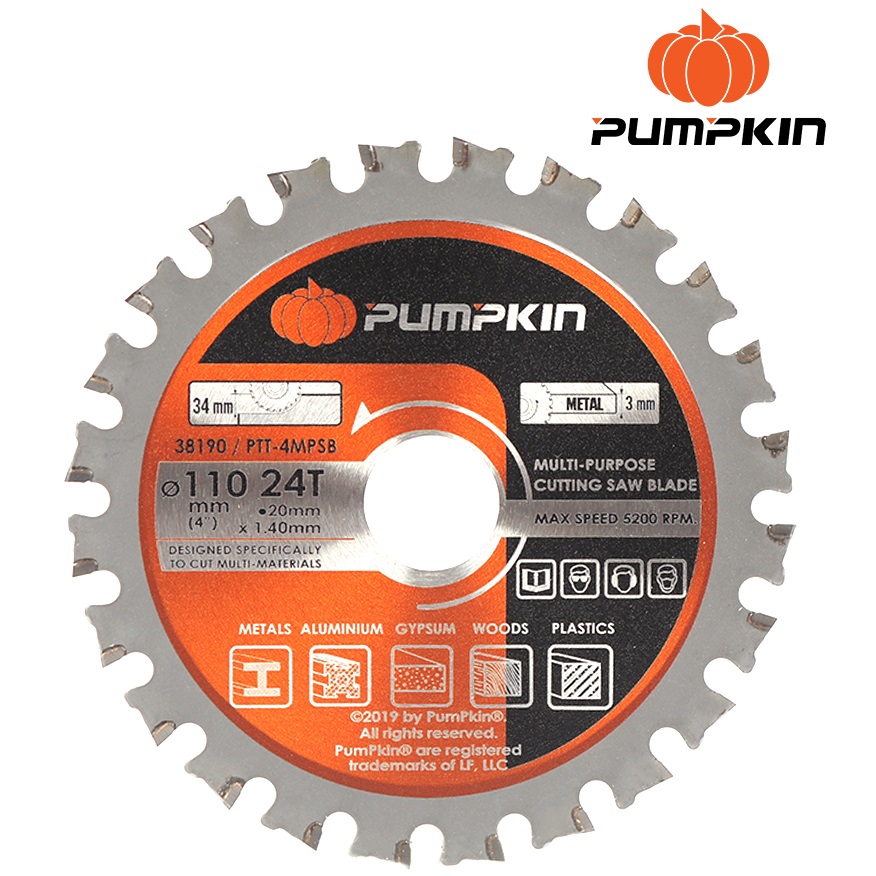 PUMPKIN ใบเลื่อยวงเดือนตัดเหล็ก 4″x24T 38190