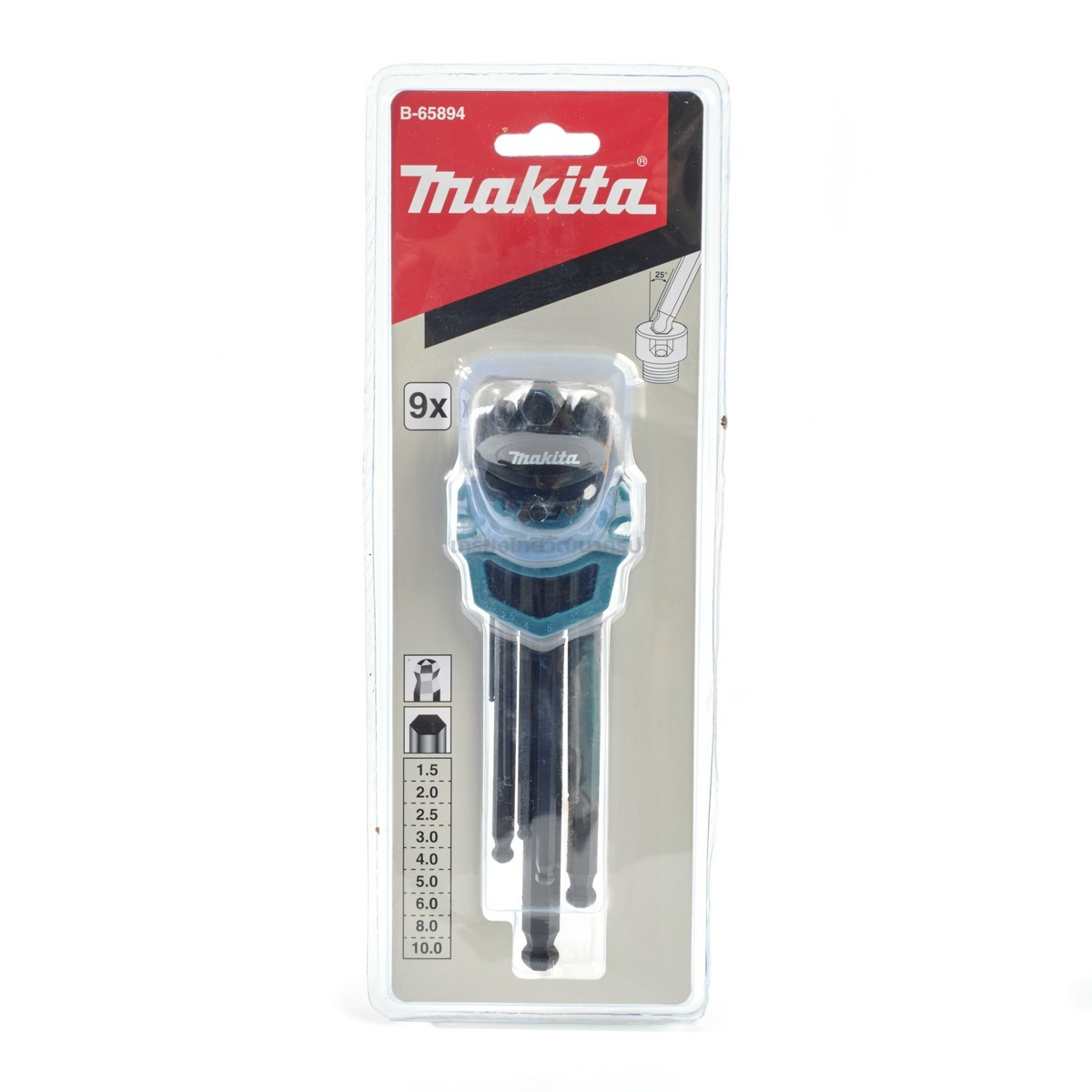 MAKITA ชุดประแจหกเหลี่ยมยาว 1.5-10 MM รุ่น B-65894