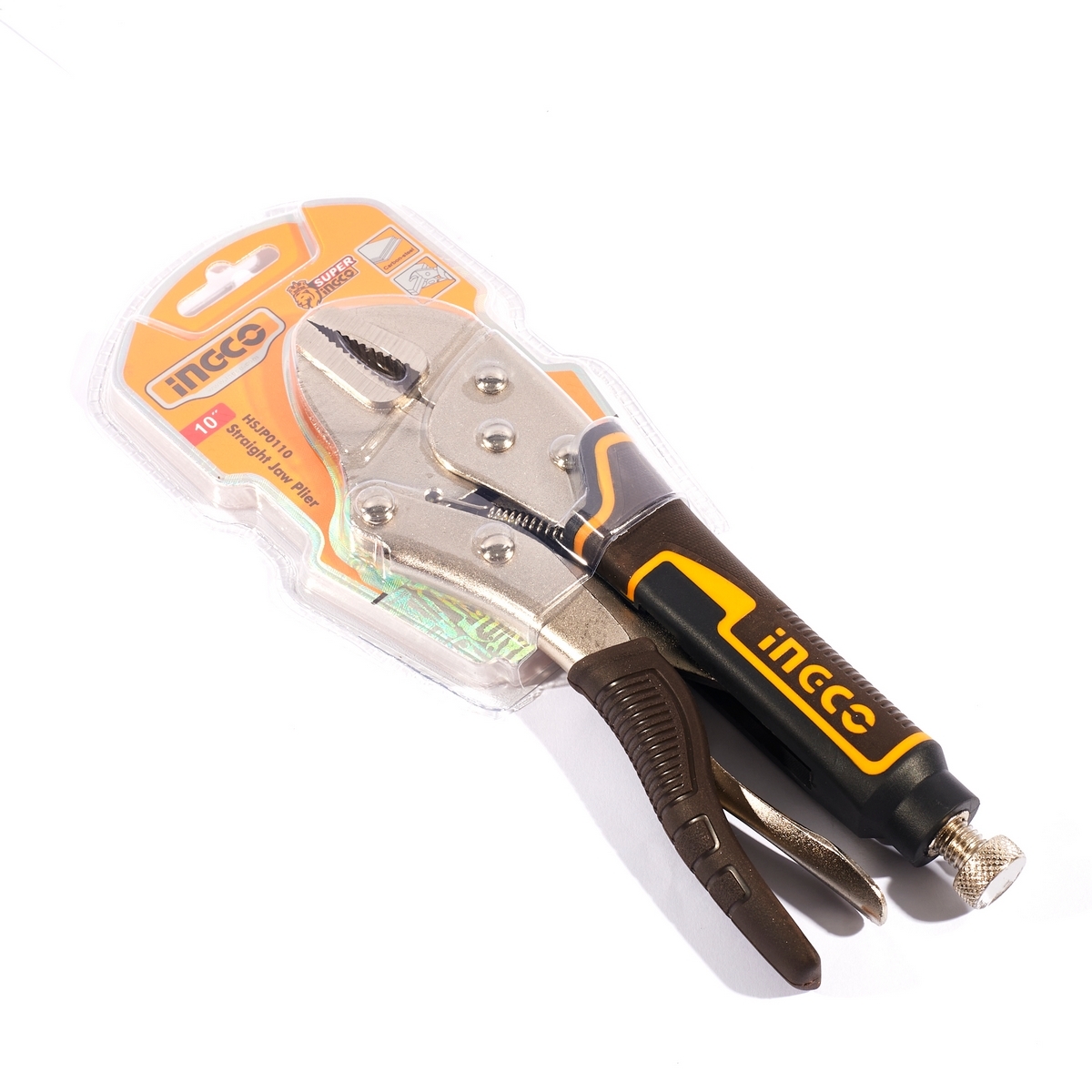 INGCO คีมล็อคปากตรง 10 นิ้ว (250มม.) รุ่น HSJP0110