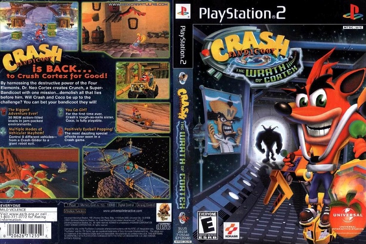 CRASH BANDICOOT THE WRATH OF CORTEX [US : CD 1 Disc]