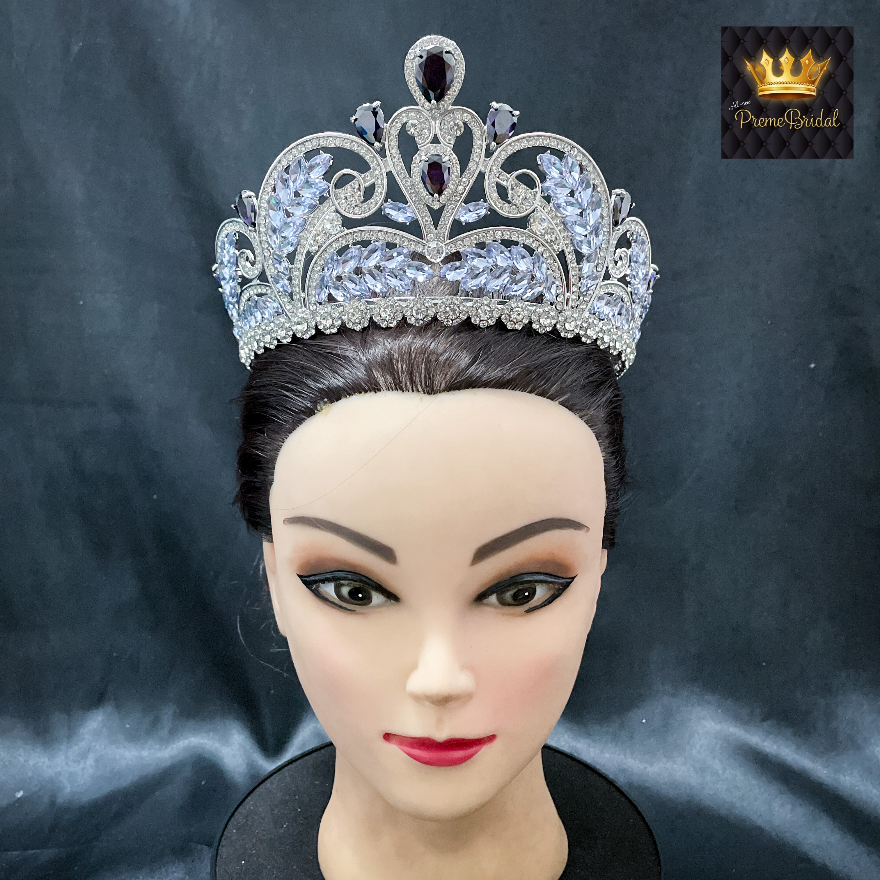 (พร้อมส่ง) มงกุฏ 087 สีม่วง มงกุฎนางงาม มงกุฎเพชร มงกุฎประกวด สินค้าพร้อมส่ง ไม่ต้องรอนาน งานพรีเมี่ยม