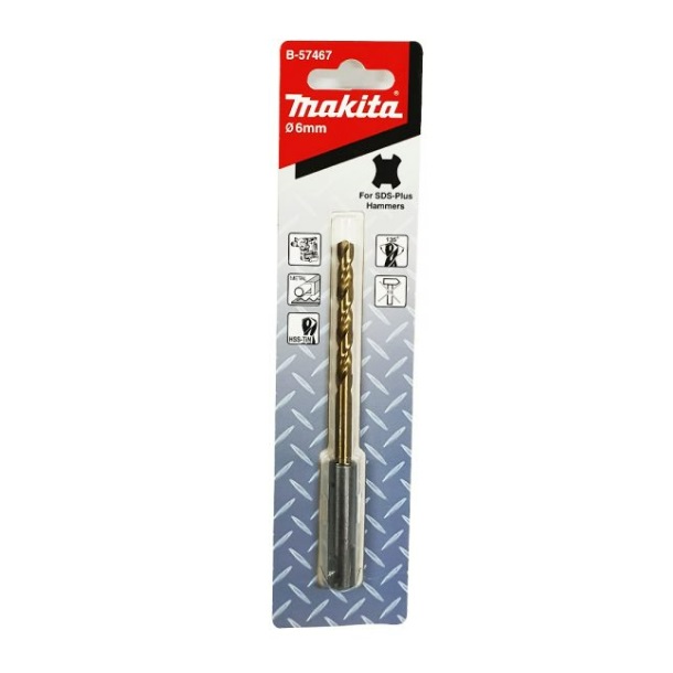 ดอกเจาะเหล็ก HSS-TIN 6x123mm.MAKITA SDS-Plus