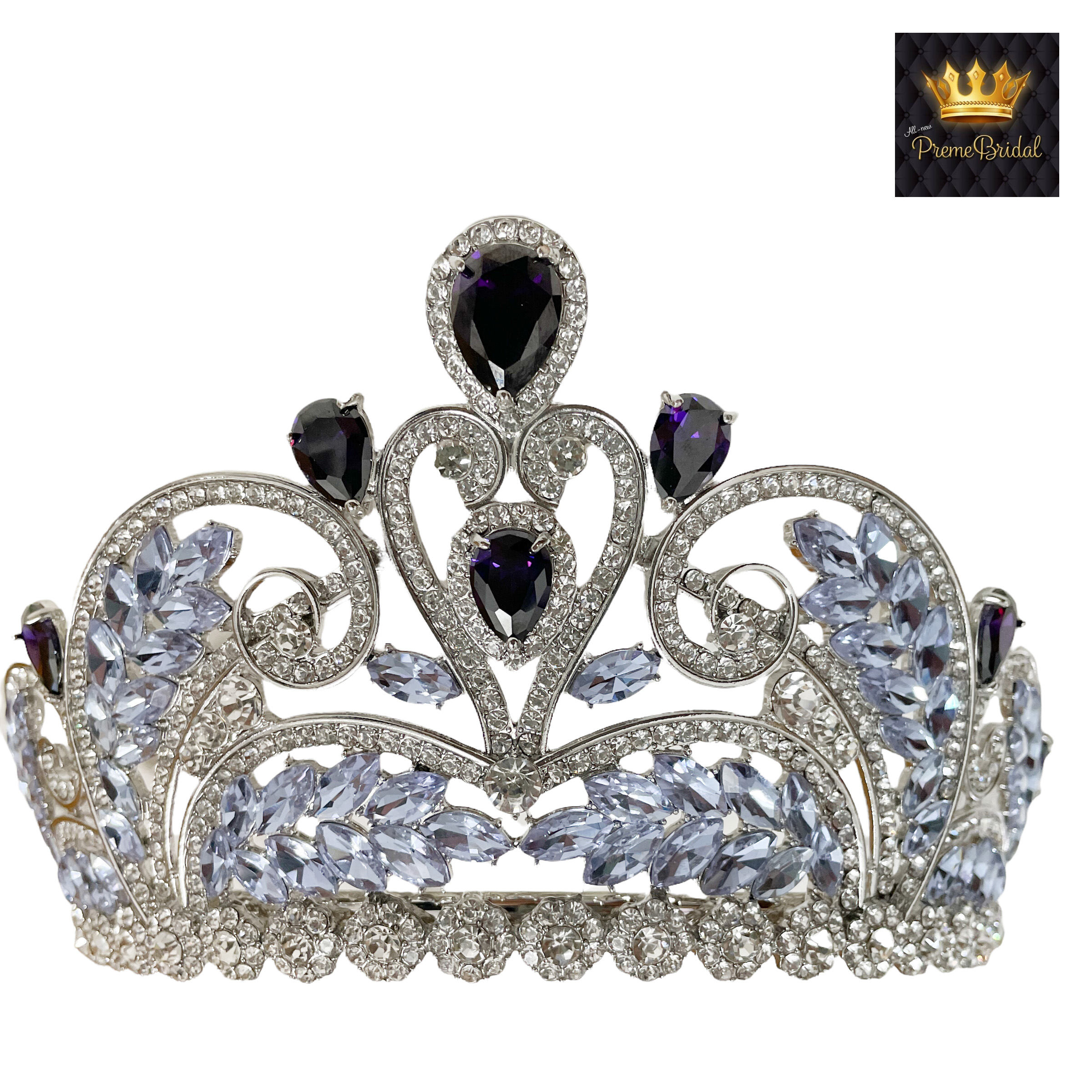 (พร้อมส่ง) มงกุฏ 087 สีม่วง มงกุฎนางงาม มงกุฎเพชร มงกุฎประกวด สินค้าพร้อมส่ง ไม่ต้องรอนาน งานพรีเมี่ยม