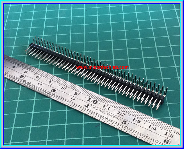 1x Male Pin Header 2x40 Pins Male Angle Type Pitch 2.54mm